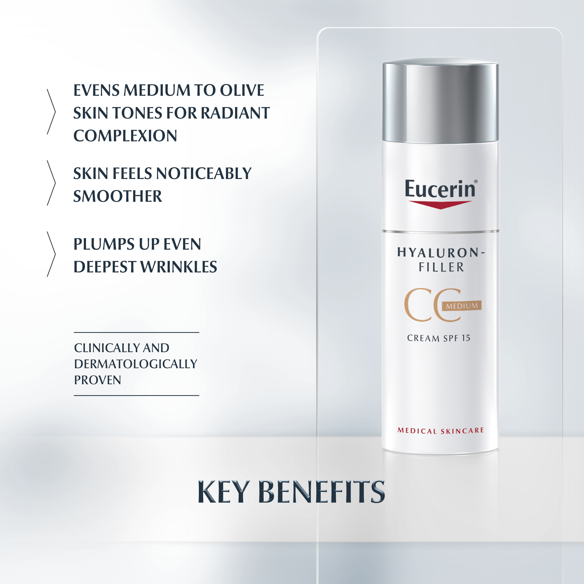 Hyaluron Filler Cc Cream Spf 15 Medium Eucerin